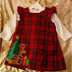 Very Nice 2 piece Christmas Dress for a Toddler!